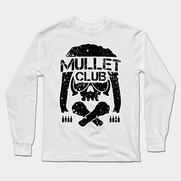 Mullet Club - Black Long Sleeve T-Shirt by BigOrangeShirtShop